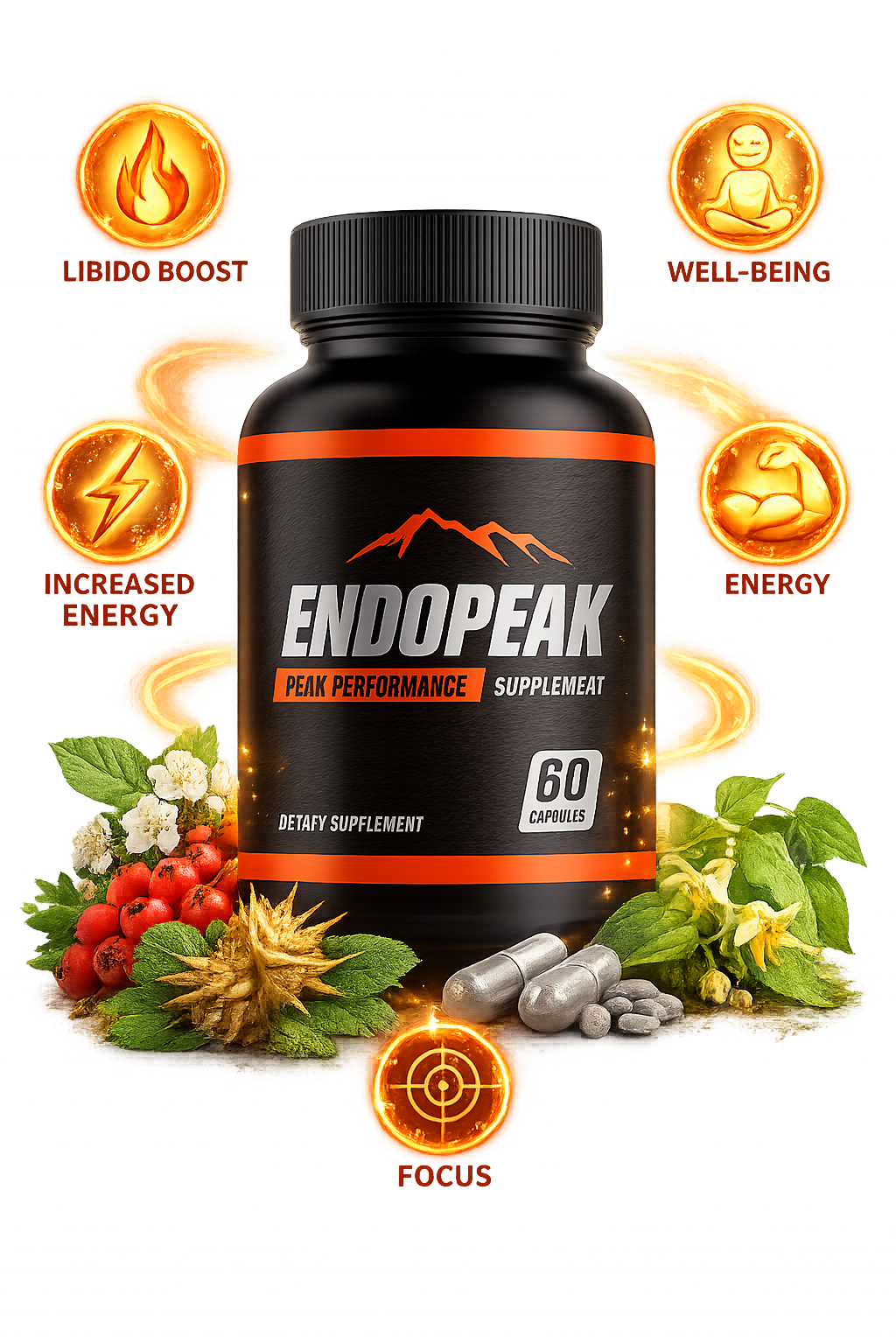 EndoPeak natural male support supplement bottle