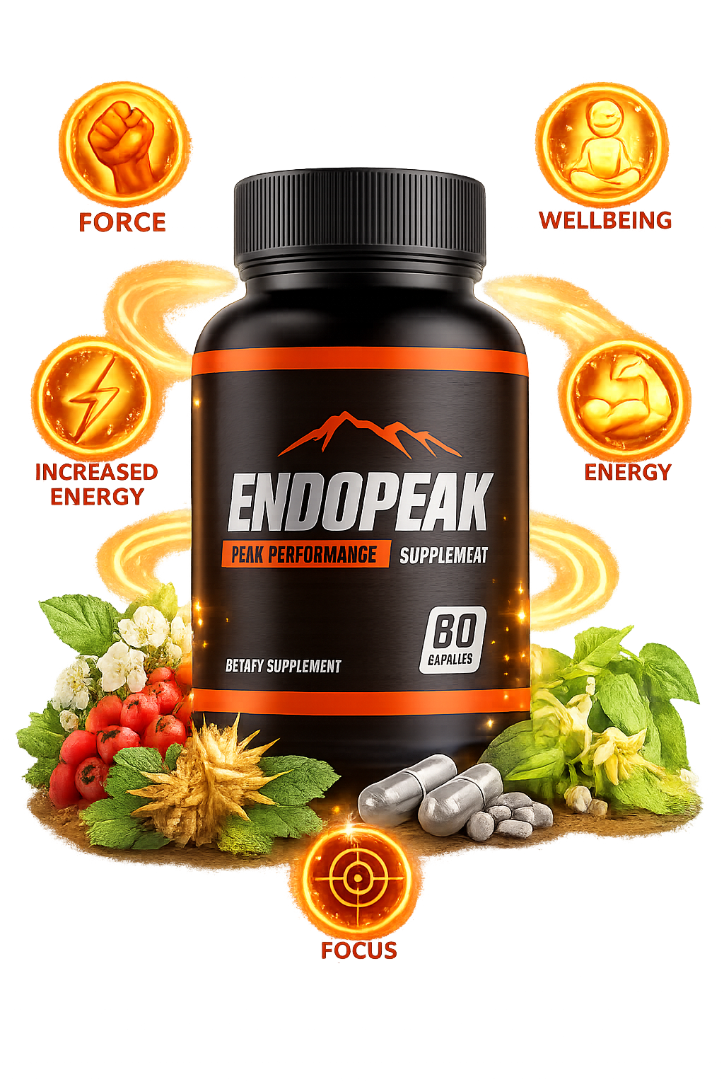 EndoPeak natural male support supplement bottle