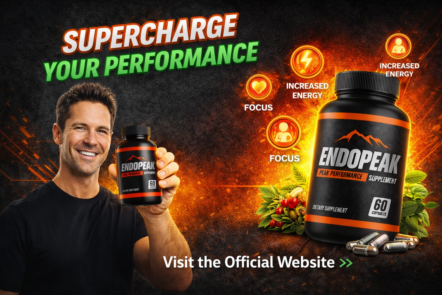 EndoPeak natural male support supplement bottle